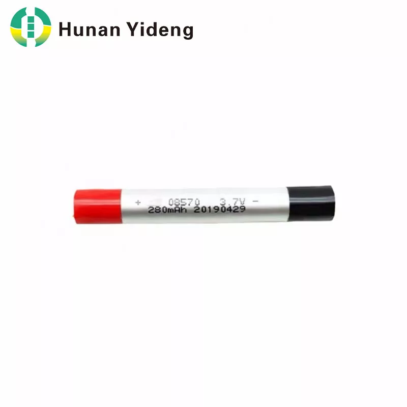 08570 3,7V 280mAh tyndt cylindrisk Li-Polymer-batteri