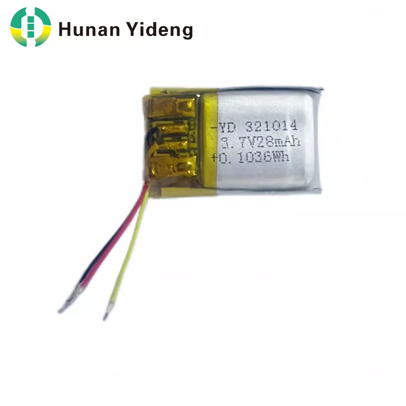 321014 28mah 3,7V genopladeligt lille prismatisk batteri